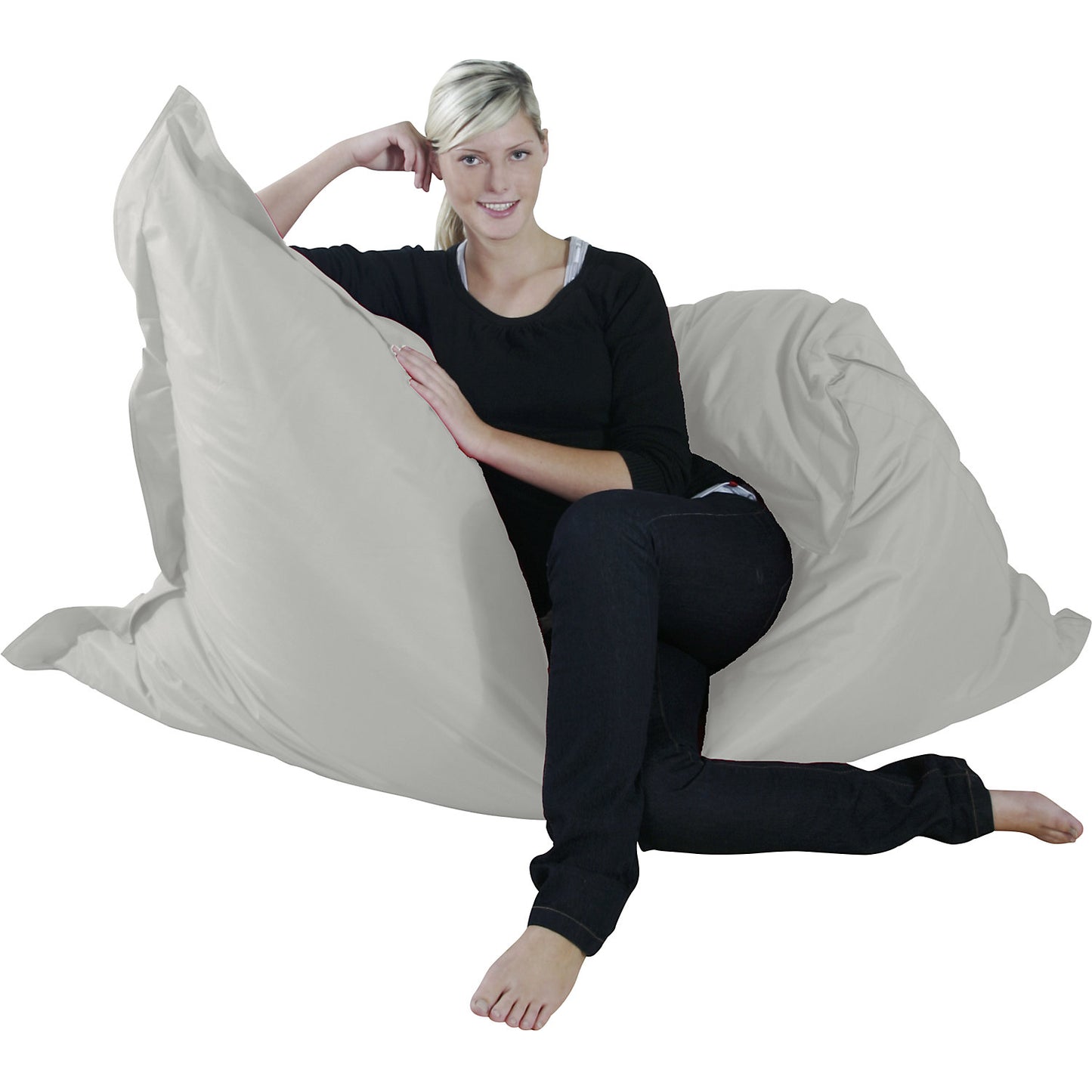 XXL giant beanbag, WxD 1800 x 1400 mm, silver.