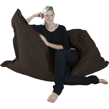 XXL giant beanbag, WxD 1800 x 1400 mm, dark brown.