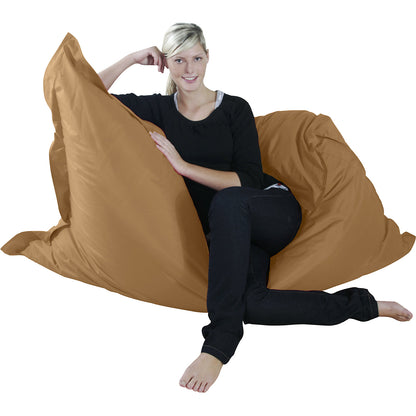 XXL giant beanbag, WxD 1800 x 1400 mm, light brown.