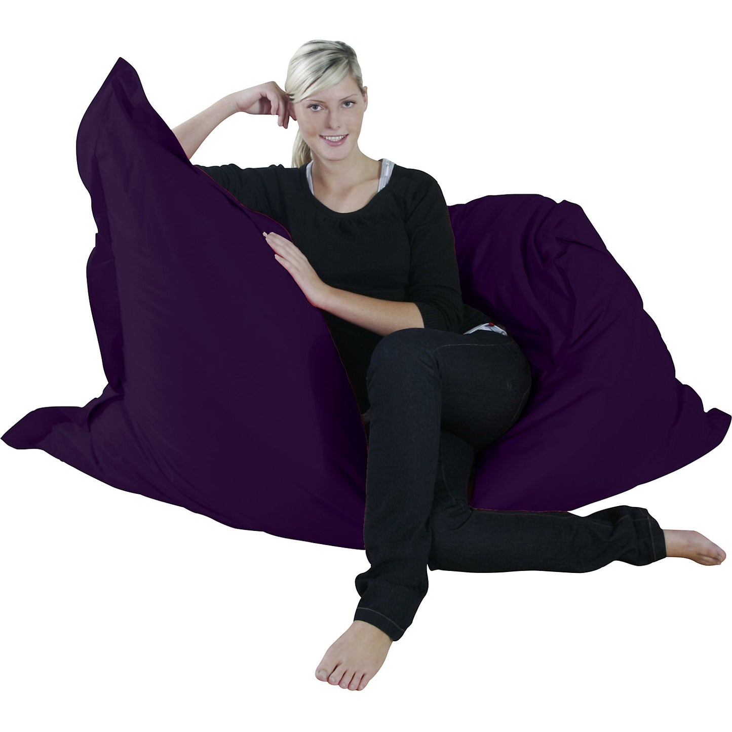 XXL giant beanbag, WxD 1800 x 1400 mm, blackberry.
