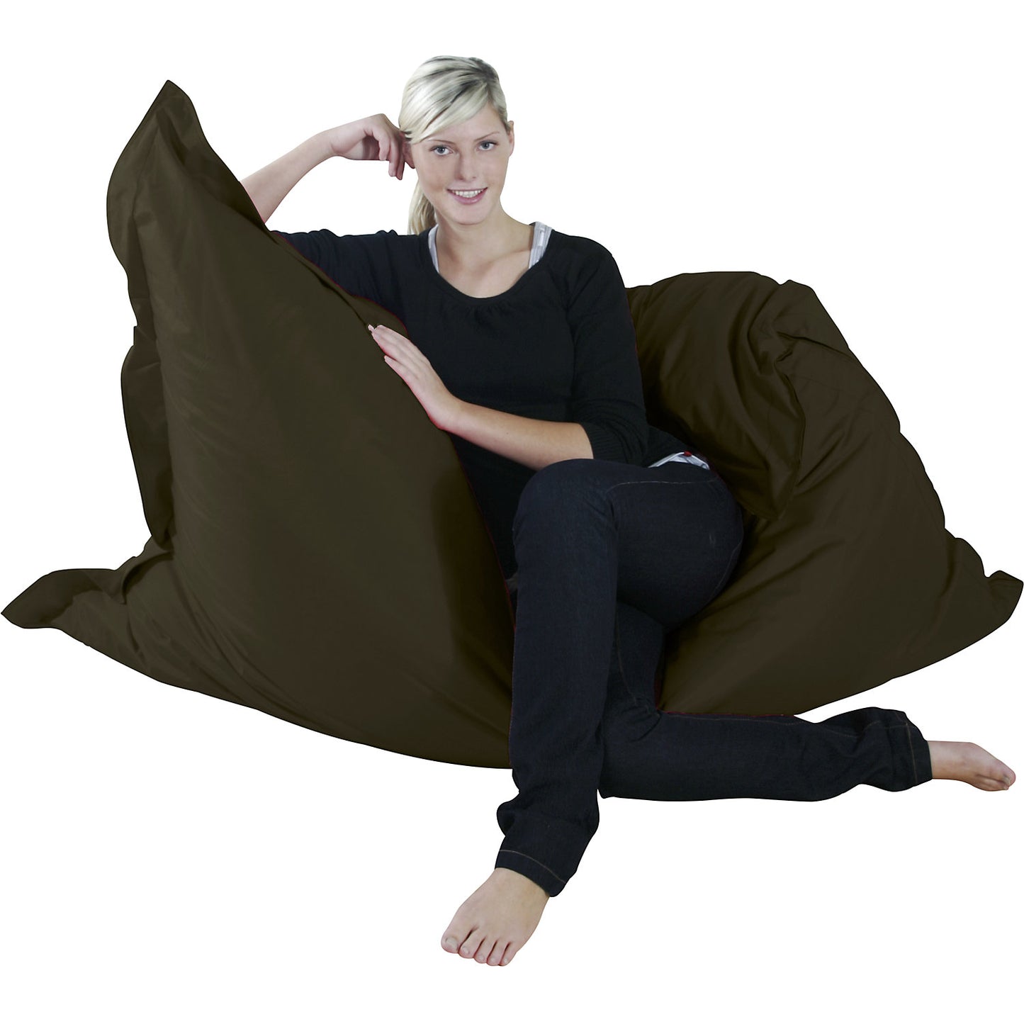 XXL giant beanbag, WxD 1800 x 1400 mm, khaki.