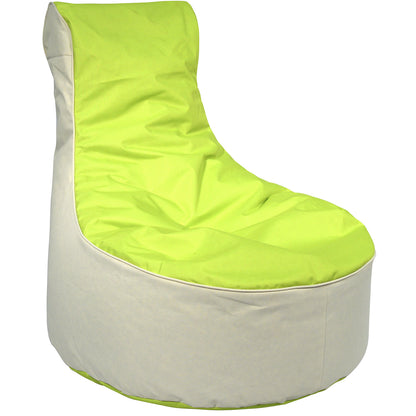 Beanbag armchair, HxWxD 900 x 800 x 800 mm, beige / apple green.