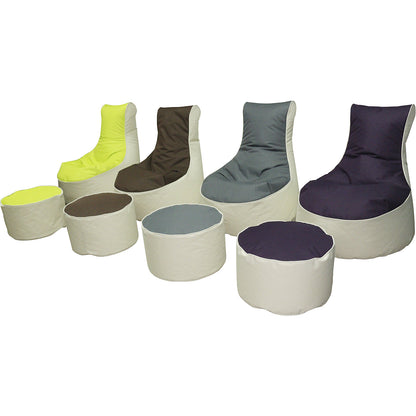 Beanbag armchair, HxWxD 900 x 800 x 800 mm, beige / charcoal.