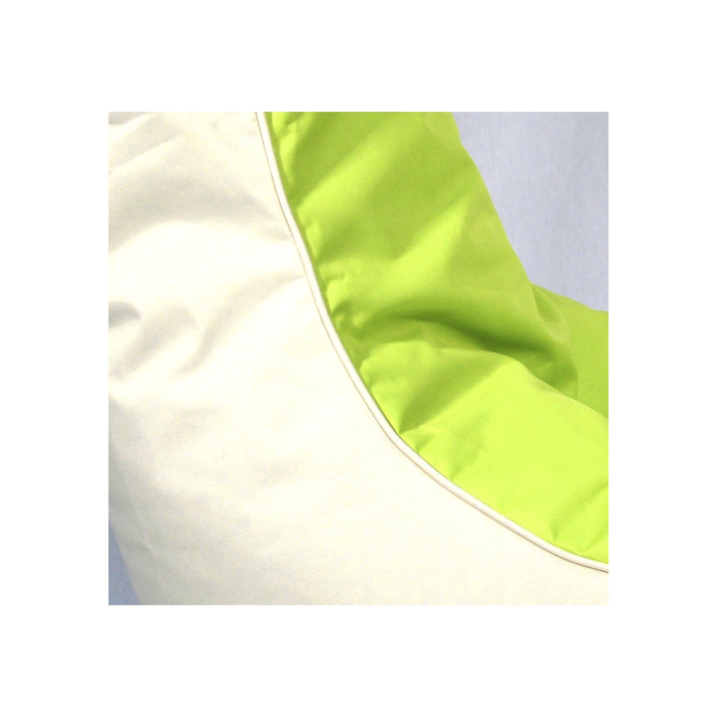 Beanbag armchair, HxWxD 900 x 800 x 800 mm, beige / apple green.