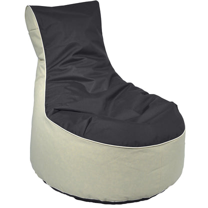 Beanbag armchair, HxWxD 900 x 800 x 800 mm, beige / charcoal.
