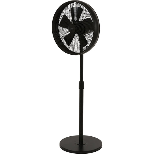 Designer pedestal fan, HxWxD 1500 x 460 x 410 mm, black.