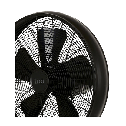 Designer pedestal fan, HxWxD 1500 x 460 x 410 mm, black.