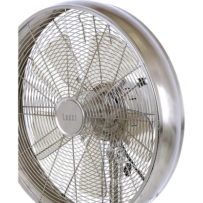 Designer pedestal fan, HxWxD 1500 x 460 x 410 mm, chrome.
