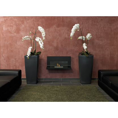 Plant container, TREVIA III, HxWxD 1100 x 570 x 570 mm, charcoal.
