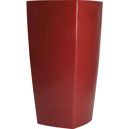 Plant container, TREVIA III, HxWxD 1100 x 570 x 570 mm, ruby red.