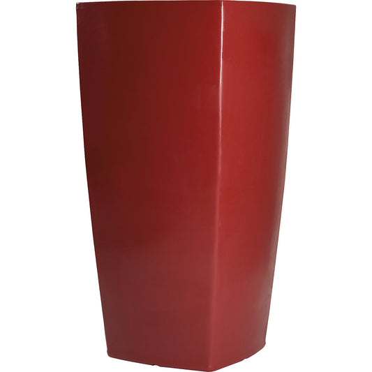 Plant container, TREVIA III, HxWxD 1100 x 570 x 570 mm, ruby red.