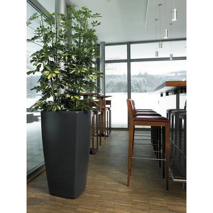Plant container, TREVIA IV, HxWxD 900 x 470 x 470 mm, charcoal.