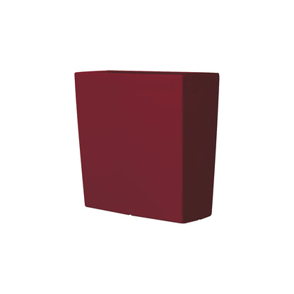 Plant container, TREVIA 900K, HxWxD 900 x 900 x 390 mm, ruby red.