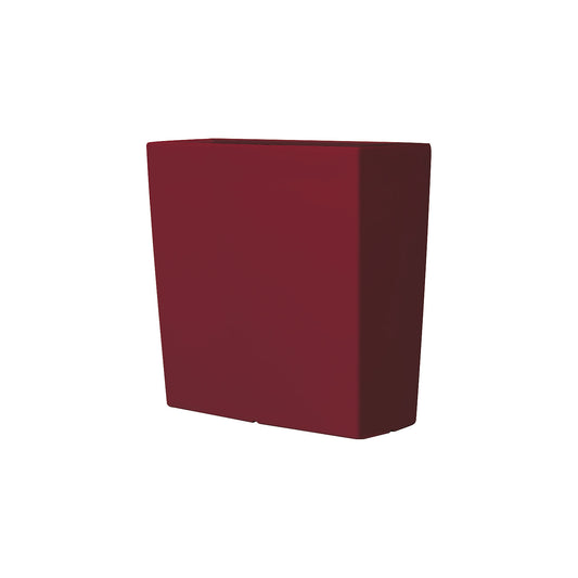Plant container, TREVIA 900K, HxWxD 900 x 900 x 390 mm, ruby red.