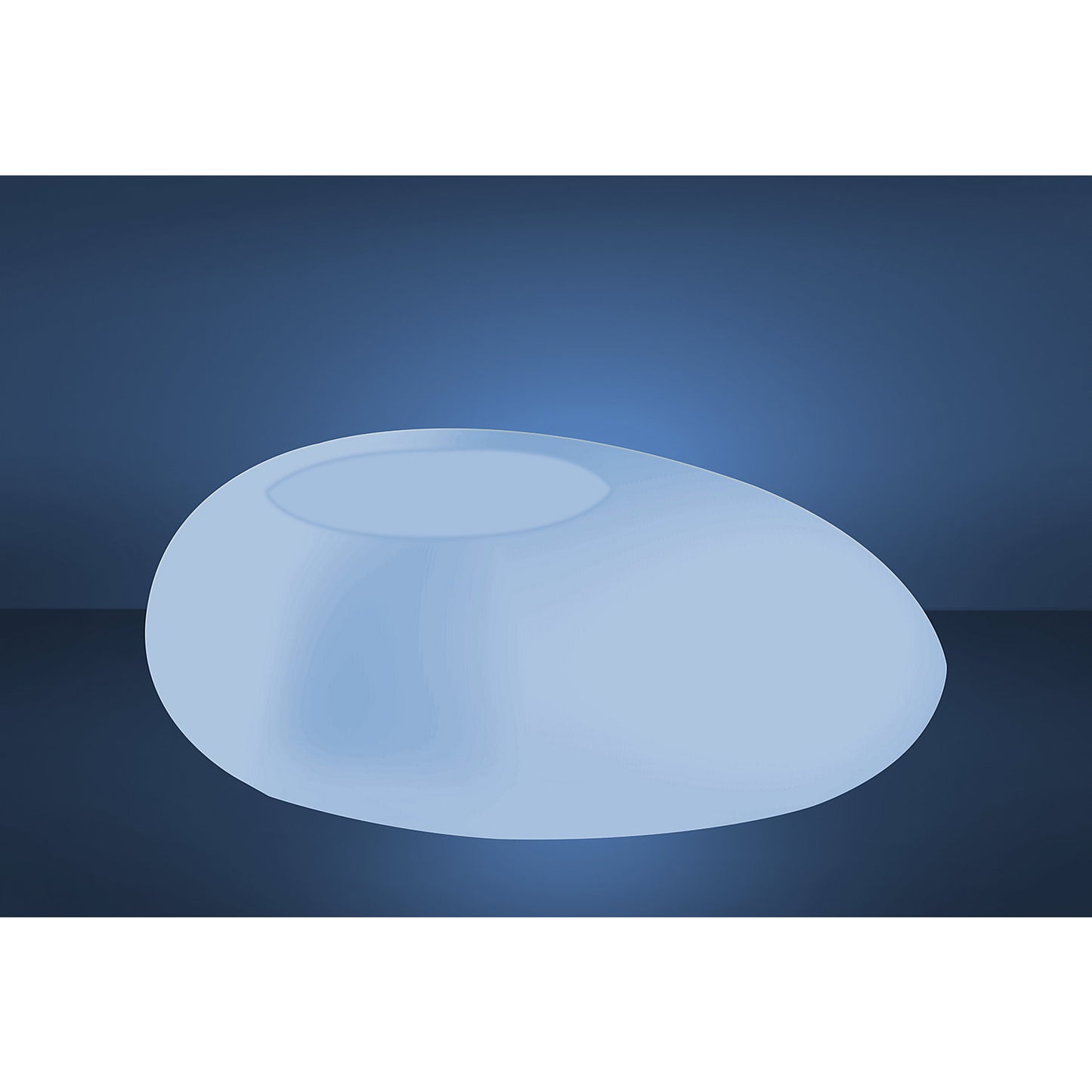 Plant container, STORUS II, HxWxD 500 x 1140 x 1120 mm, translucent, RGB+CCT illuminated.