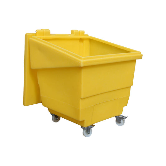 Storage container with castors, capacity 250 l, lockable, LxWxH 875 x 875 x 1010 mm.
