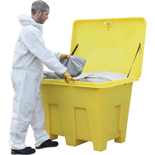 Storage container, capacity 350 l, lockable, LxWxH 1265 x 855 x 910 mm.