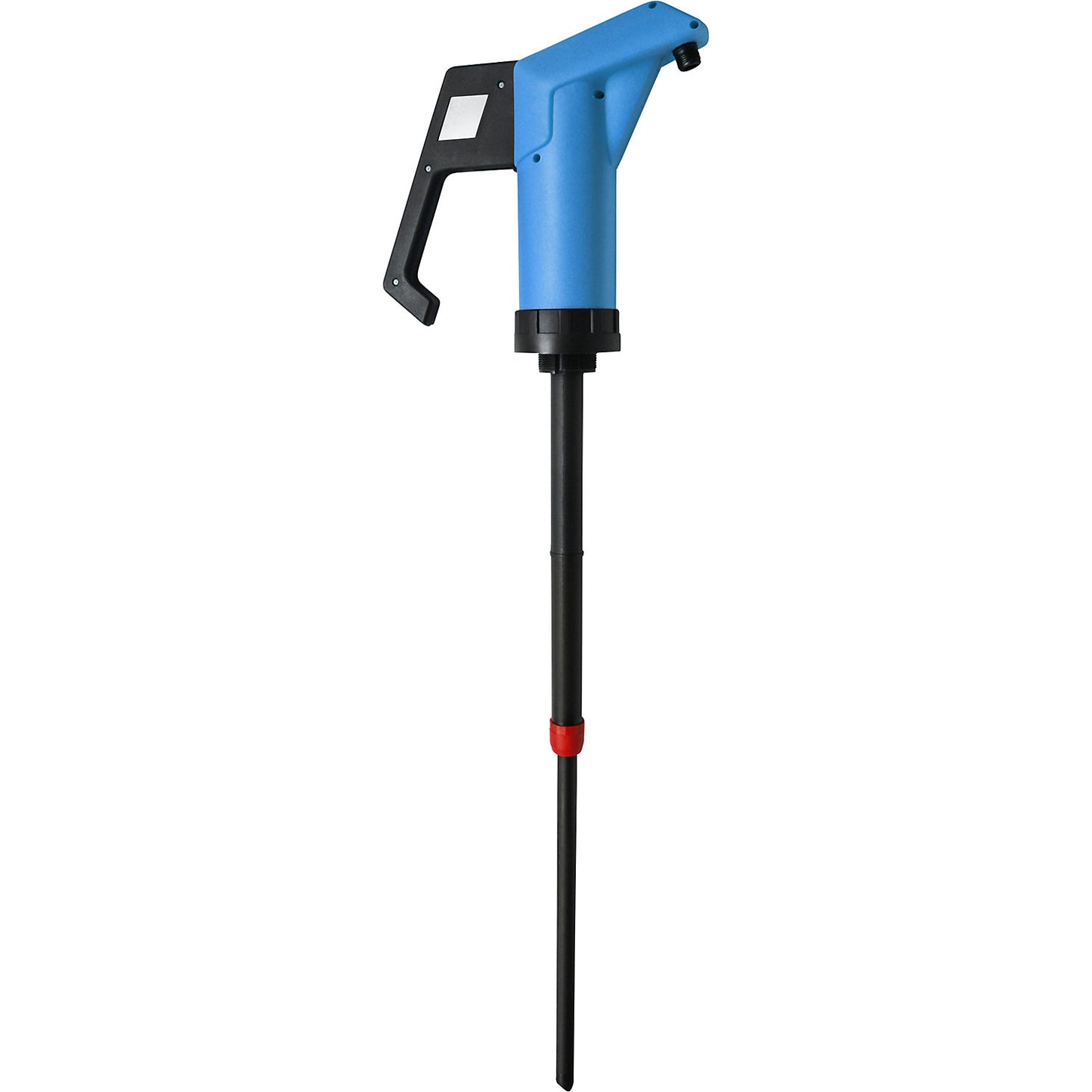 Canister/drum hand pump, for mineral oil products, light blue, 0.3 l/stroke.