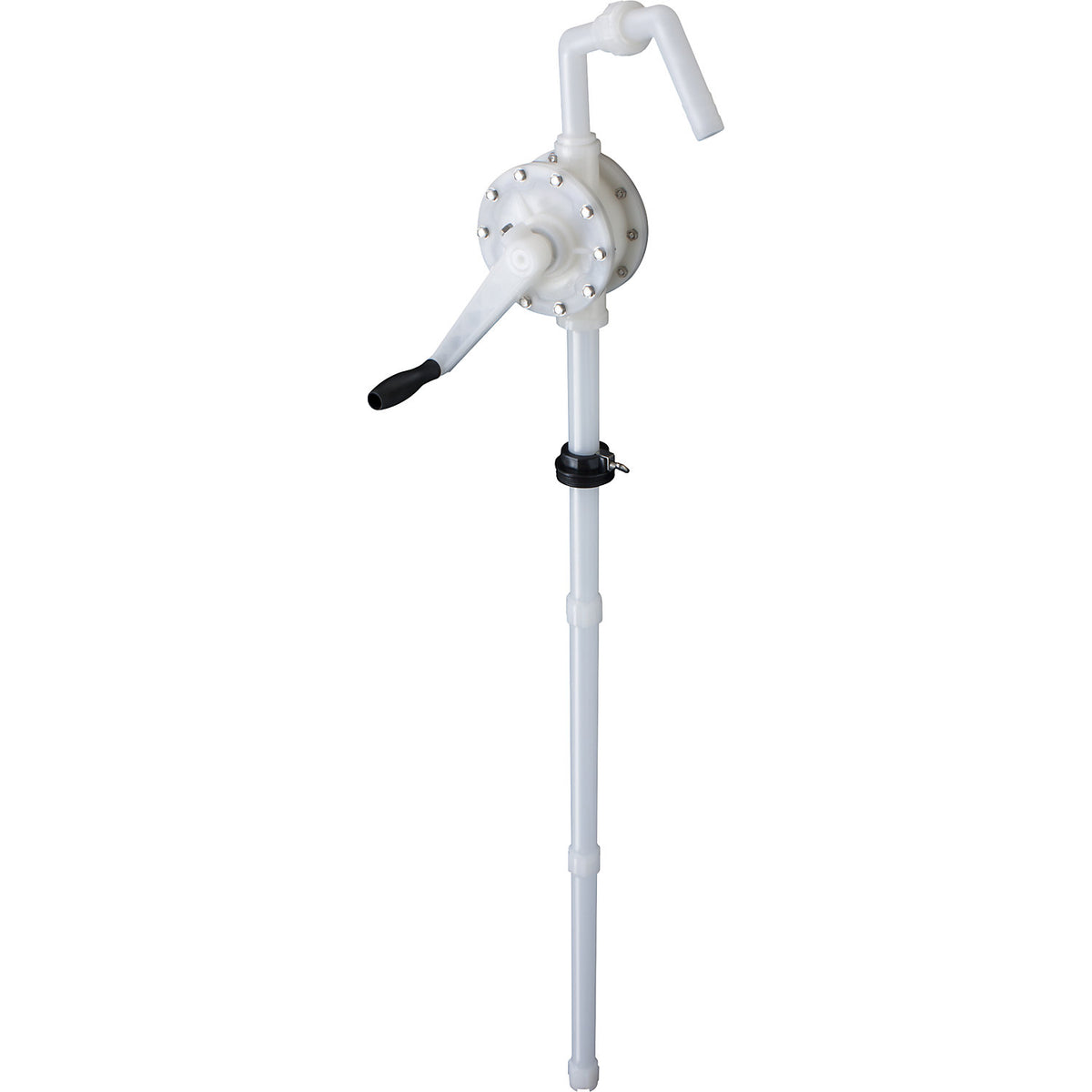 Canister/drum hand crank pump, for highly aggressive media, 0.3 l/revolution.