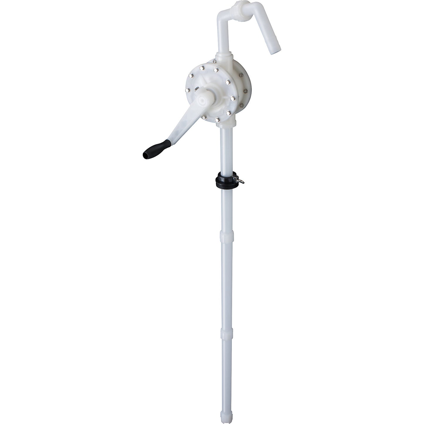 Canister/drum hand crank pump, for highly aggressive media, 0.3 l/revolution.