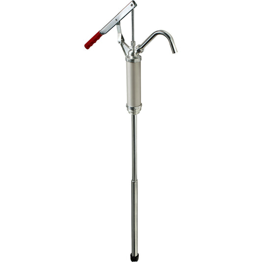 Canister/drum hand pump, for mineral oil products, zinc plated, 0.35 l/stroke.