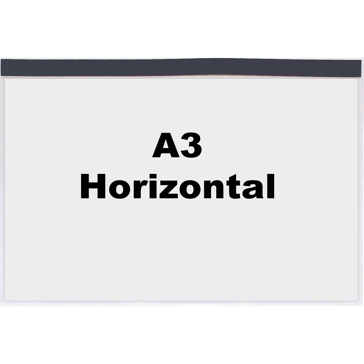 Document sleeve, with magnetic strips, for A3, landscape format, long side open, pack of 10.