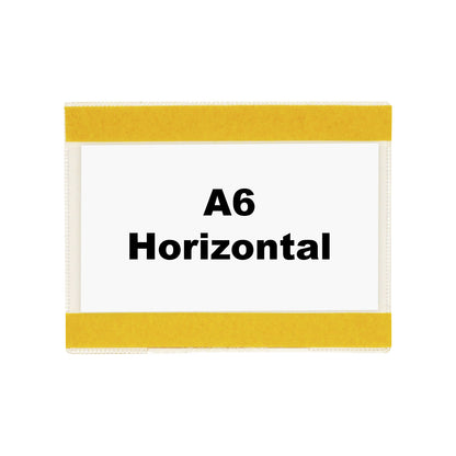 Document sleeve, self-adhesive, for A6, landscape format, long side open, pack of 10.