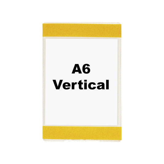 Document sleeve, self-adhesive, for A6, portrait format, short side open, pack of 10.