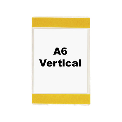 Document sleeve, self-adhesive, for A6, portrait format, short side open, pack of 10.