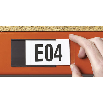 Label frames, magnetic, HxW 80 x 200 mm, pack of 50.
