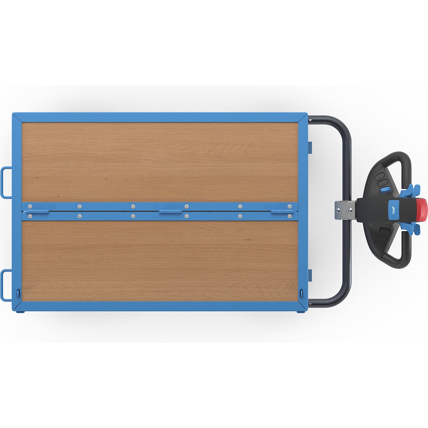 Box truck with electric drive, panels made of steel mesh, with lid, LxWxH 1430 x 730 x 1200 mm.
