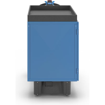 Cupboard trolley with electric drive, sheet steel with doors, LxWxH 1430 x 750 x 1200 mm.