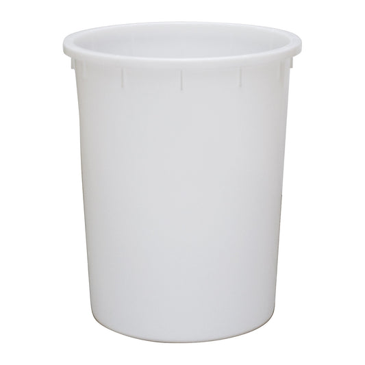 Cylindrical bin, capacity 200 l, 1+ items, white.