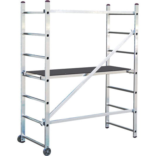 Small scaffold, platform 1.47 x 0.5 m, working height 3 m.