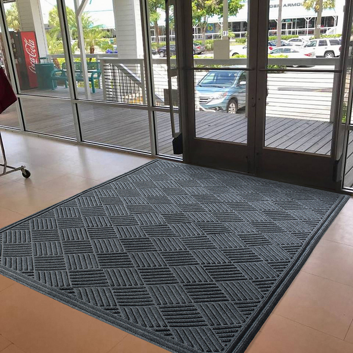 Diamond CTE™ entrance matting, LxW 1500 x 900 mm, charcoal.