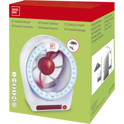 UV insect catcher, 15 W, LED fan, HxWxD 250 x 205 x 125 mm, white.