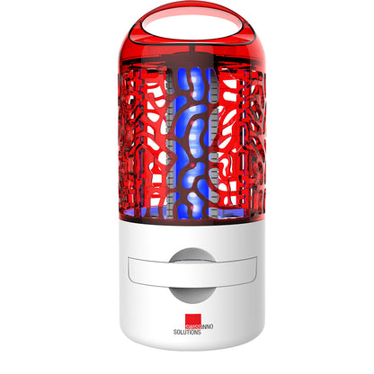 UV insect killer, 10 W, premium LED, ØxH 115 x 260 mm, white/red.