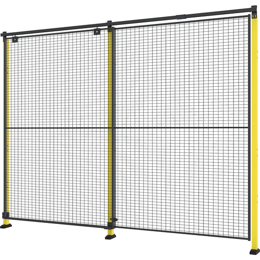 X-Guard door add-on kit (without door wall element, supports and locking mechanism), single door as sliding door, HxW 2500 x max. 1400 mm.