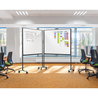 WORKBOARD mobile whiteboard, steel, painted, WxH 1500 x 1200 mm.