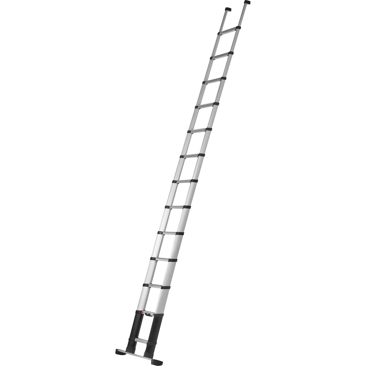 PRIME LINE telescopic lean-to ladder, standard model, 80 mm step depth, 13 steps, beam.