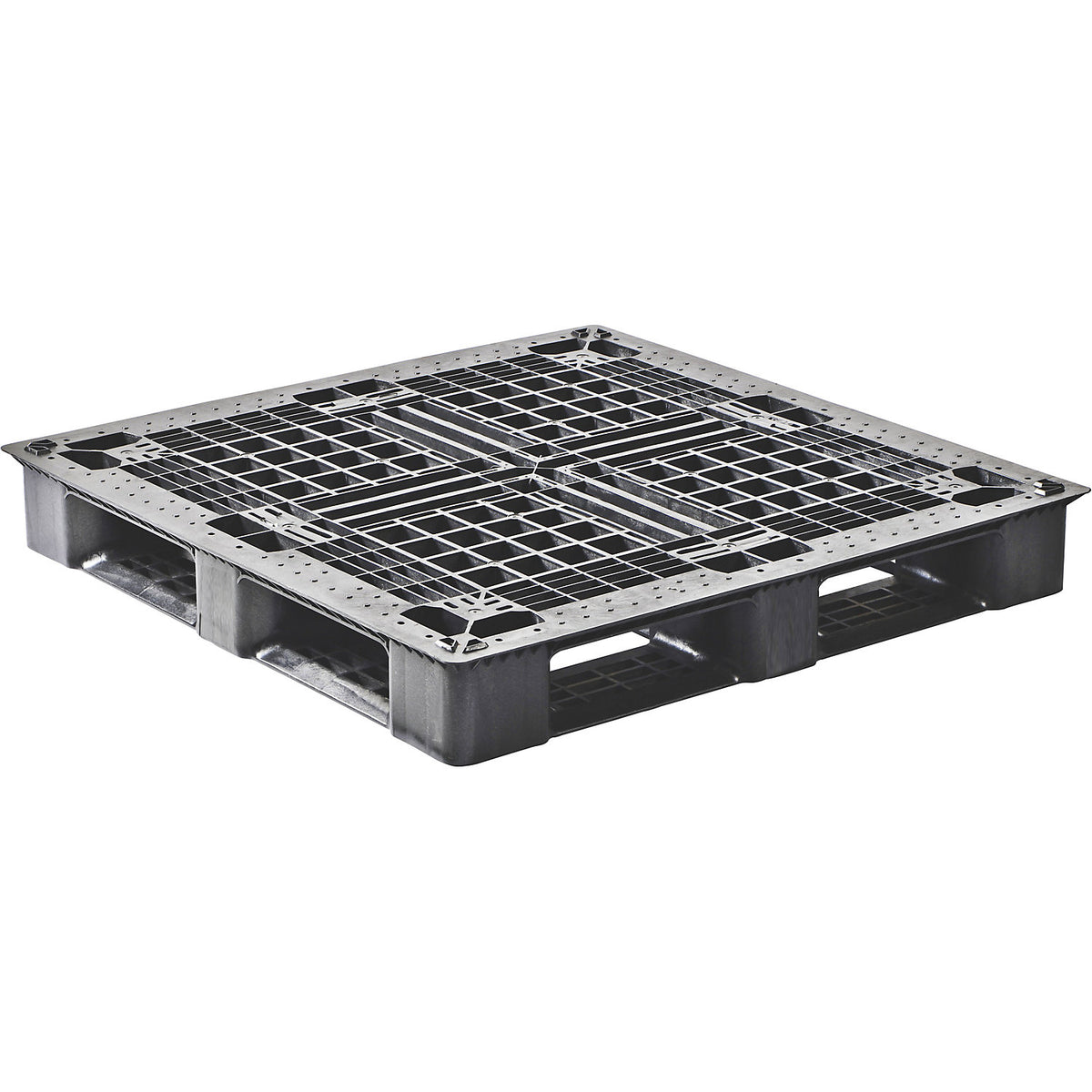 Chemical industry pallet, pack of 5, LxWxH 1140 x 1140 x 150 mm, 6 runners.