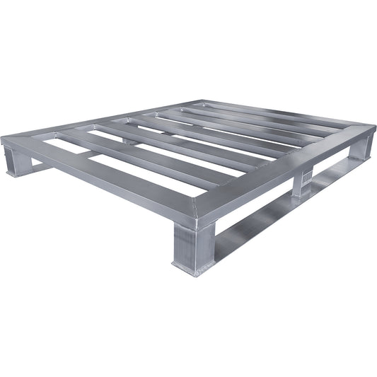 Aluminium flat pallet, with 2 runners, LxW 1200 x 800 mm.