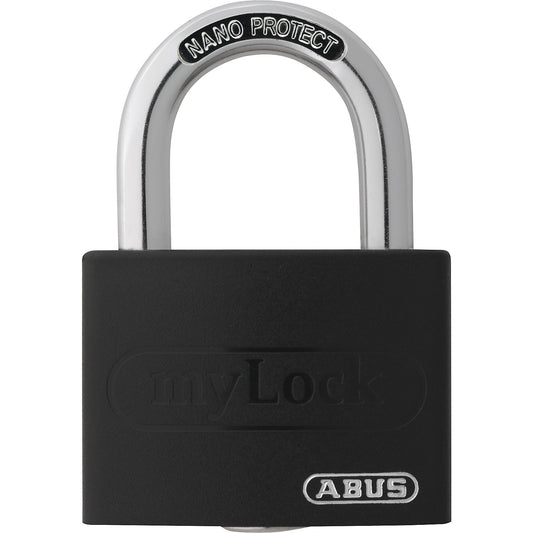 Padlock, can be written on, T65AL/40, pack of 12, black.