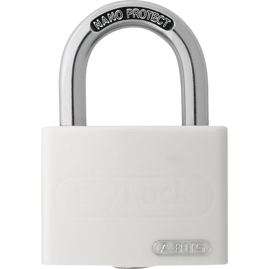 Padlock, can be written on, T65AL/40, pack of 12, white.
