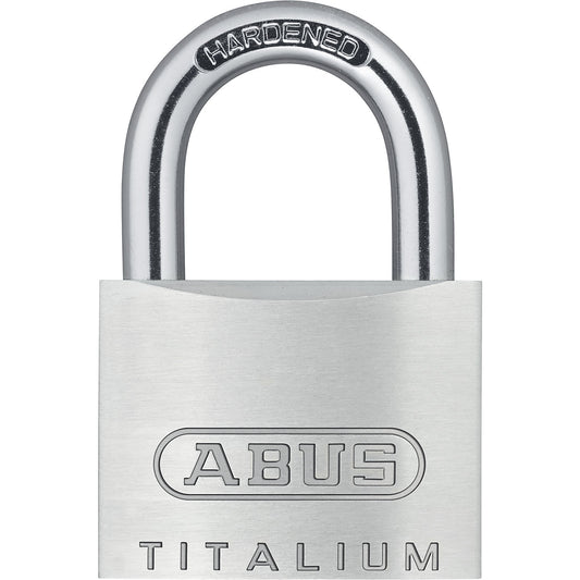 Cylinder padlock, 54TI/40 lock tag, pack of 12, silver.