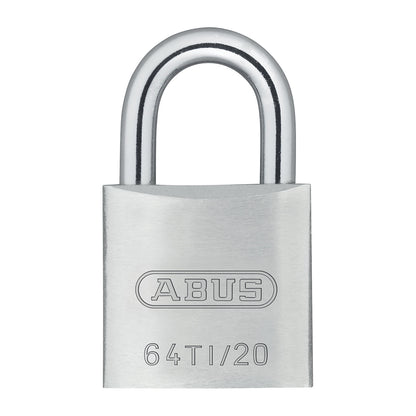 Cylinder padlock, 64TI/20 lock tag, pack of 12, silver.