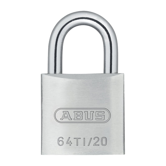 Cylinder padlock, 64TI/20 lock tag, pack of 12, silver.