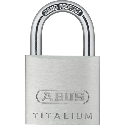 Cylinder padlock, 64TI/30 lock tag, pack of 12, silver.