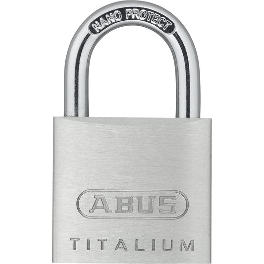Cylinder padlock, 64TI/30 lock tag, pack of 12, silver.