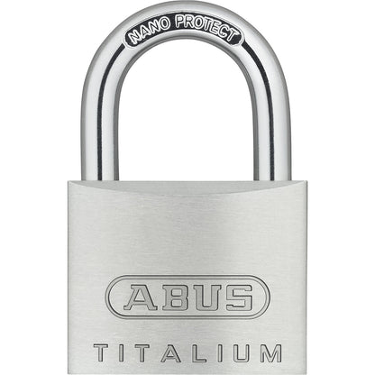 Cylinder padlock, 64TI/40 lock tag, pack of 12, silver.